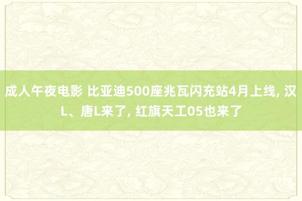 成人午夜电影 比亚迪500座兆瓦闪充站4月上线, 汉L、唐L来了, 红旗天工05也来了
